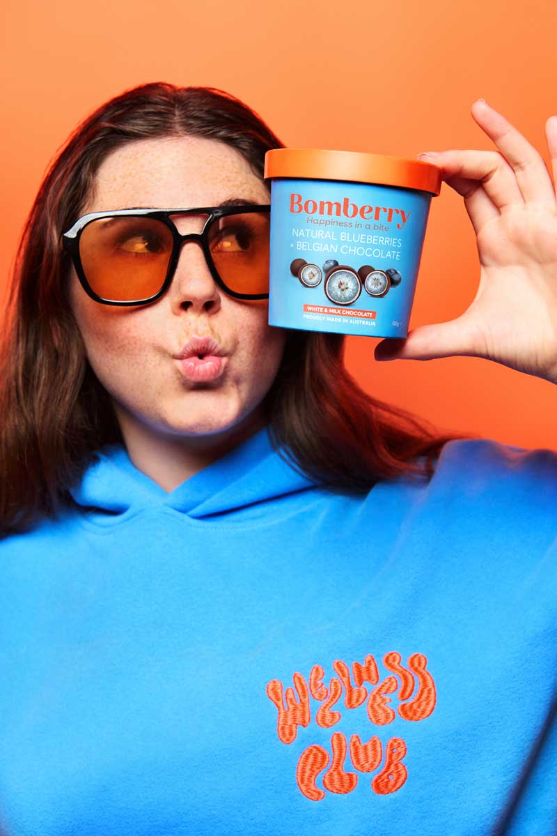 Bomberry | Frozen raspberries dipped in Belgian chocolate